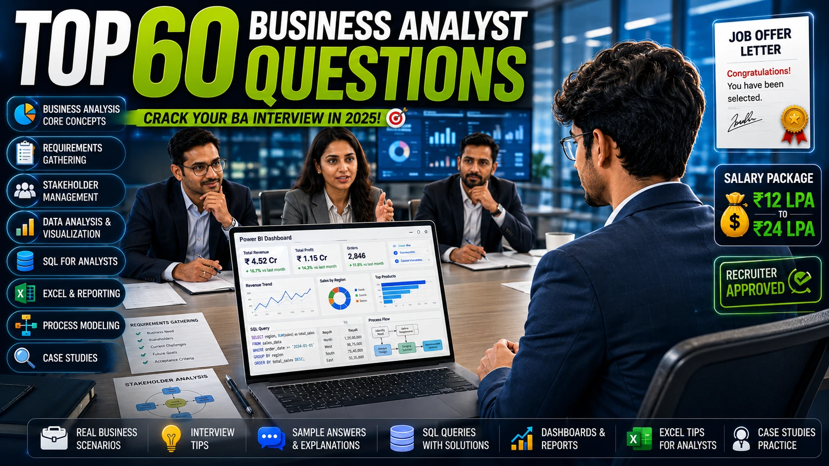 Top 60 Business Analyst Interview Questions and Answers for Freshers