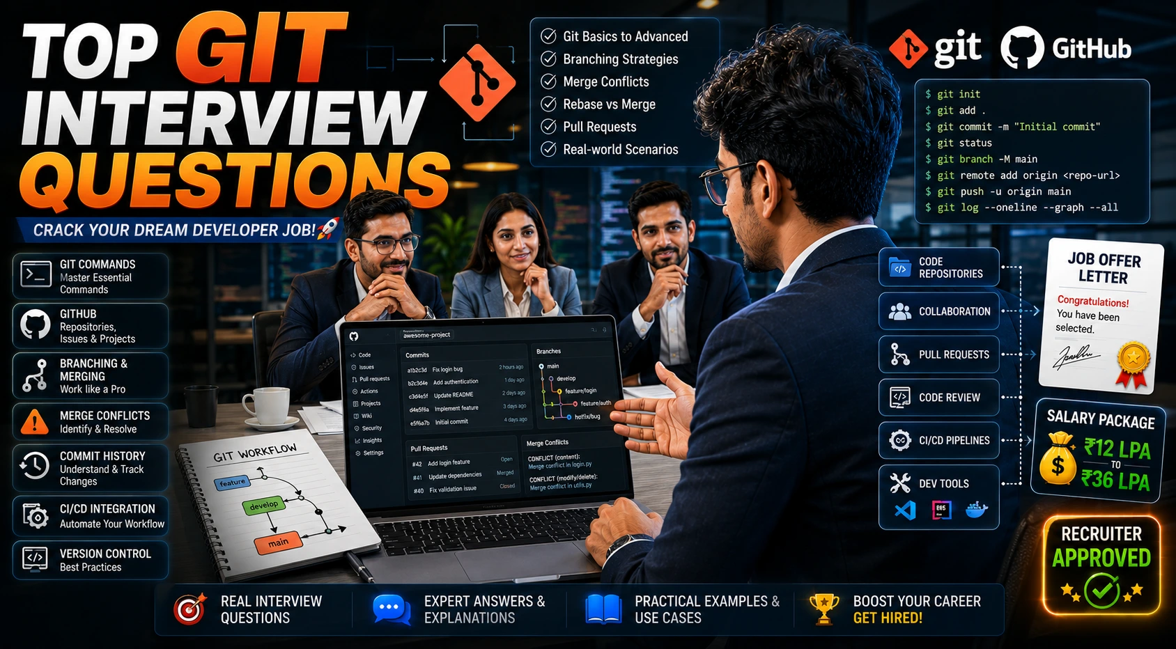 Top Git Interview Questions and Answers for Freshers