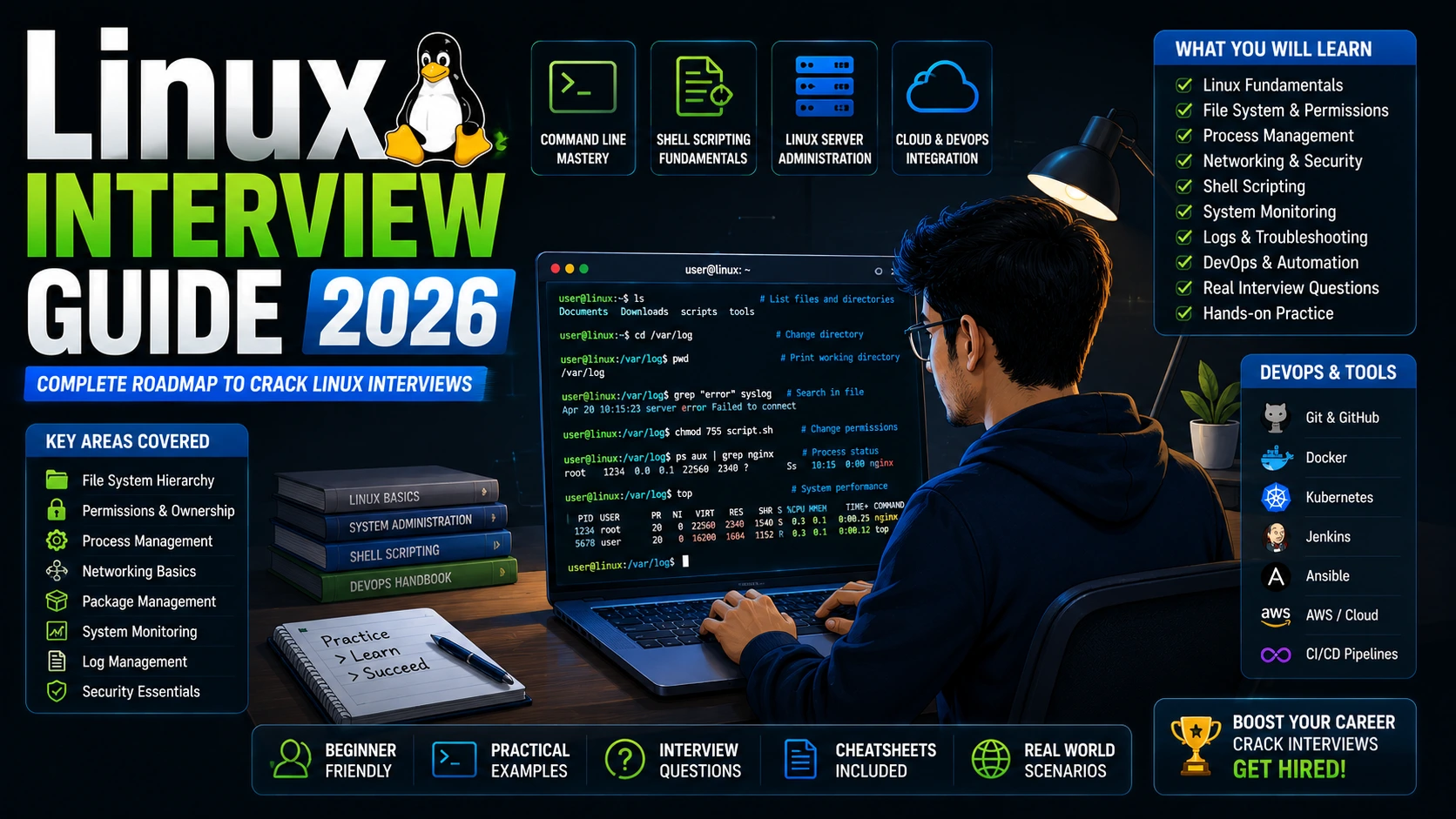 Top Linux Commands and Interview Questions for Beginners